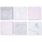 6-Pack Marble Sticky Notes, 600 Sheets 3.5 x 3.5 inch Aesthetic Memo Notepads, Assorted Cute Reminder Pads for Teacher, School, Study, Work, Home and Office Supplies (6 Designs)